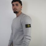 SWEATER STONE ISLAND GRIJS WOL