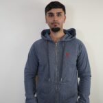 HOODIE AMI PARIS NAVY BLAUW