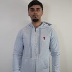 HOODIE AMI PARIS BABY BLAUW